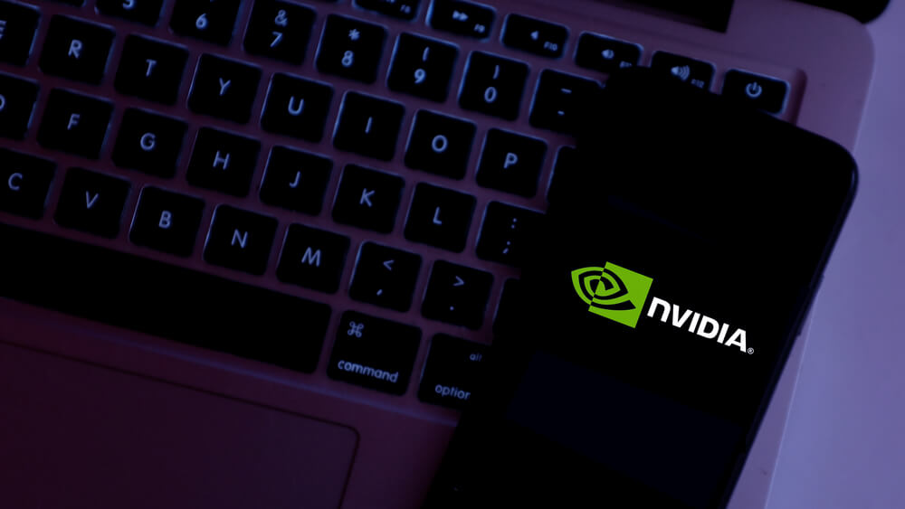 nvidia logo in a laptop