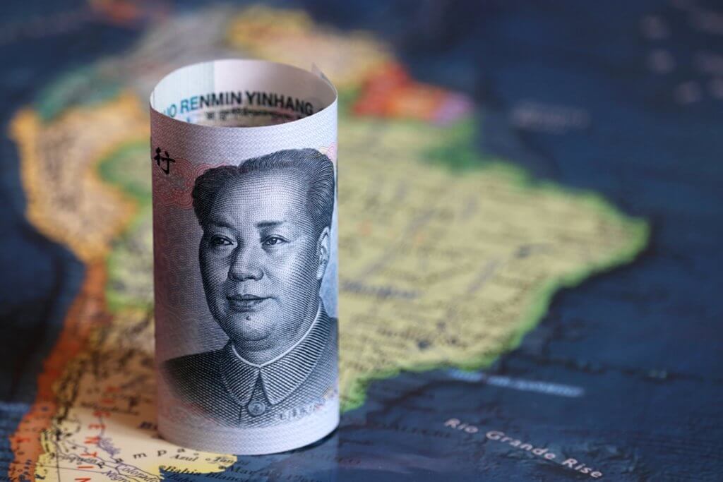 The U.S. dollar fell on Monday while the Chinese Yuan firmed